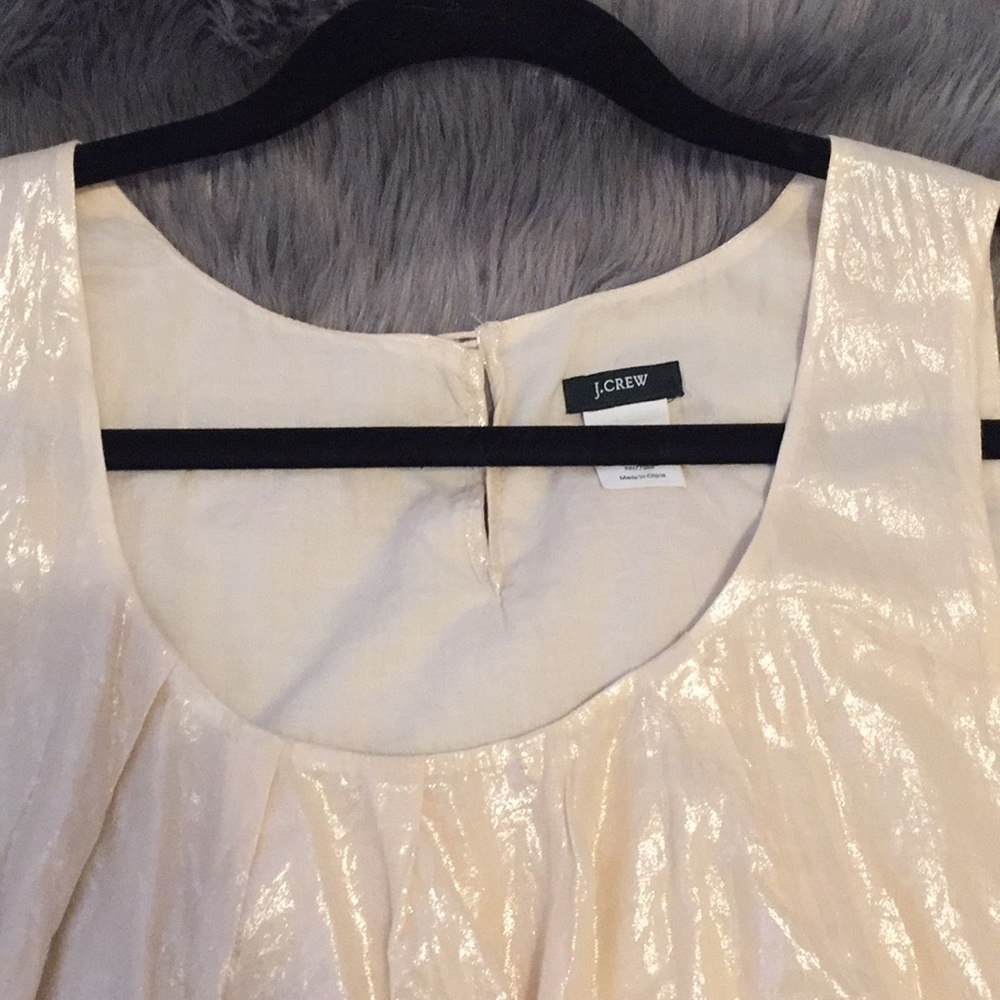 JCREW -  pearlescent cream colored top
